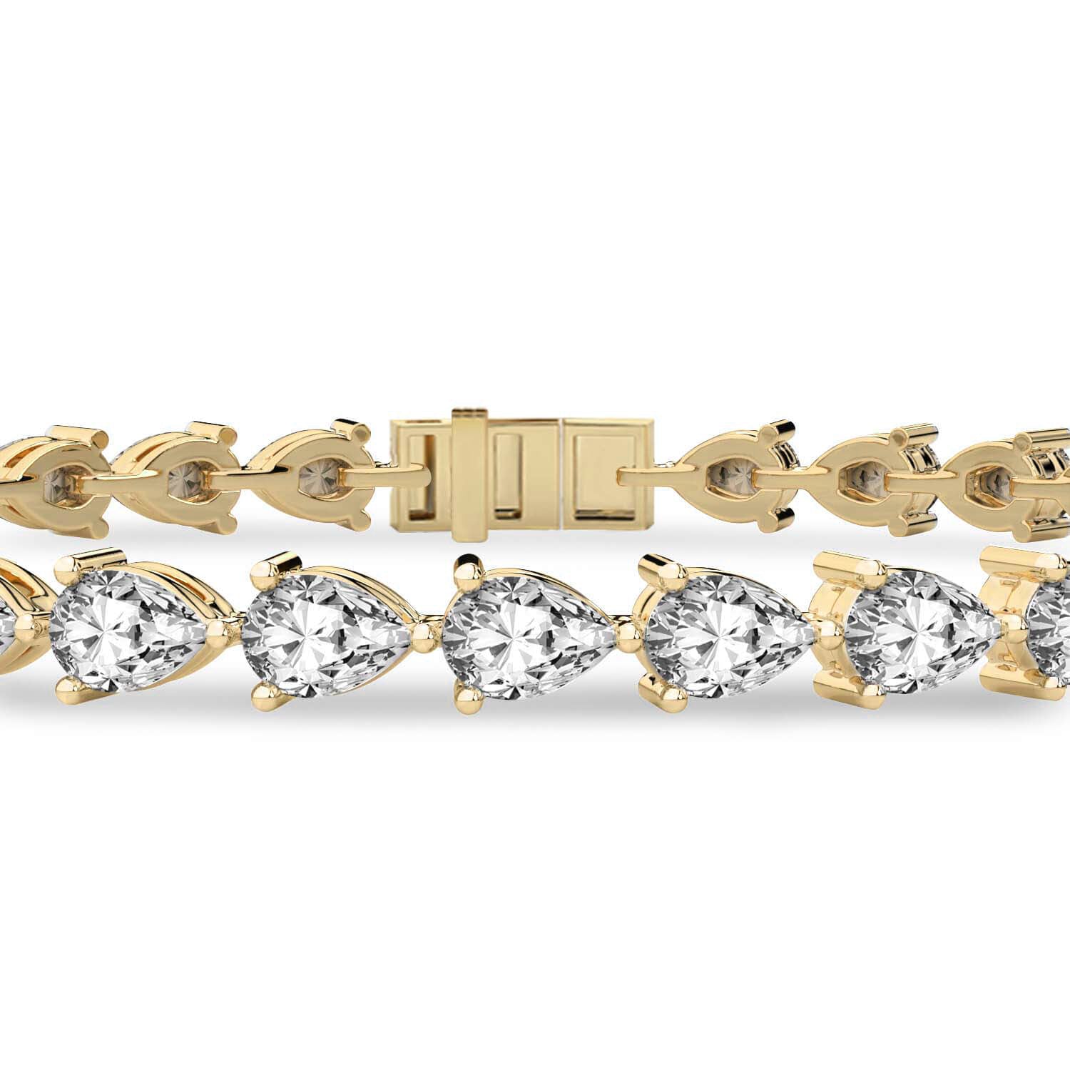 14kt Yellow Gold Serene Pear Lab Diamond Tennis Bracelet (2 Ct. Tw.)