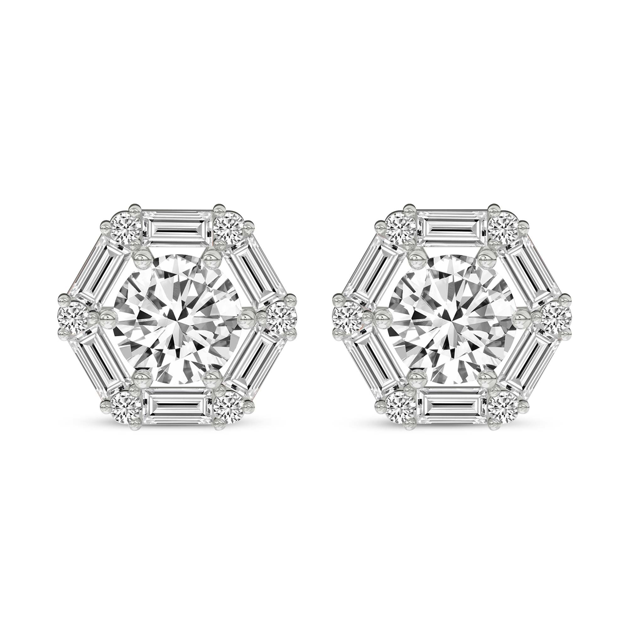 Rafflesia Flower Fashion Lab Diamond Stud Earrings