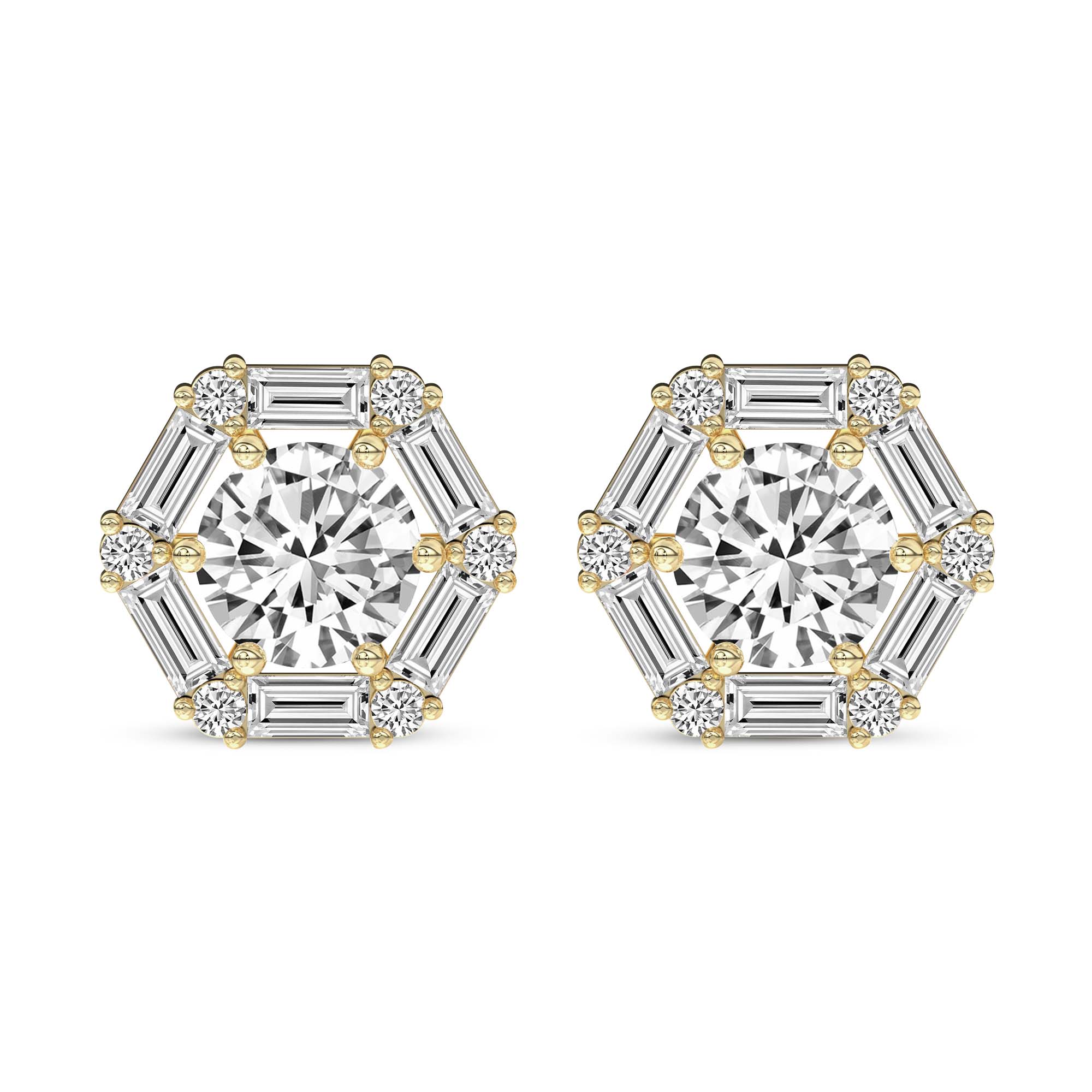 Rafflesia Flower Fashion Lab Diamond Stud Earrings