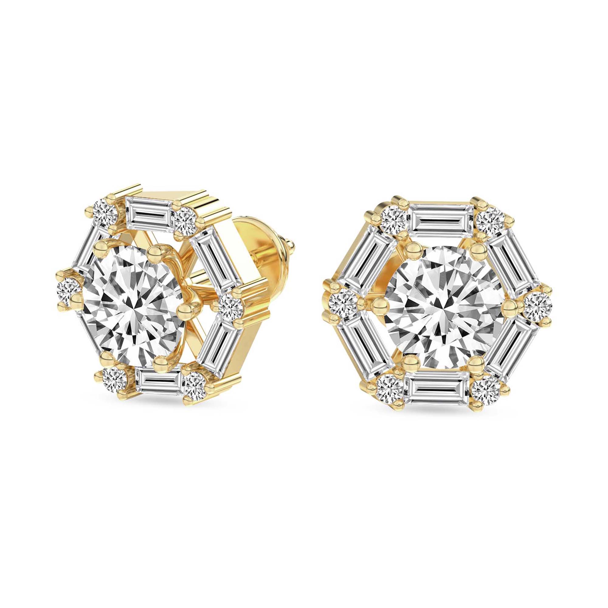 Rafflesia Flower Fashion Lab Diamond Stud Earrings