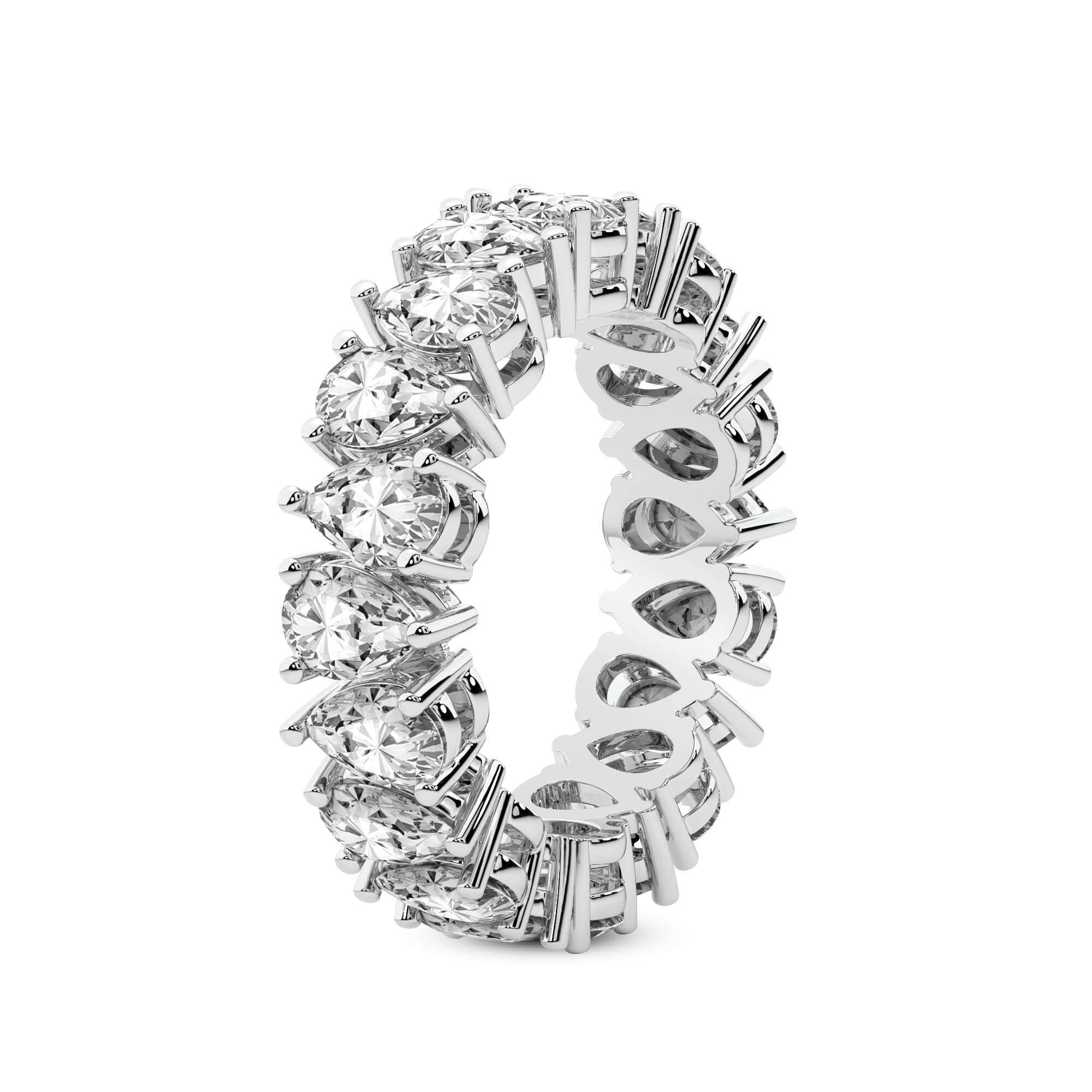 Fable Pear Lab Diamond Eternity Ring (3 Ct. Tw.)