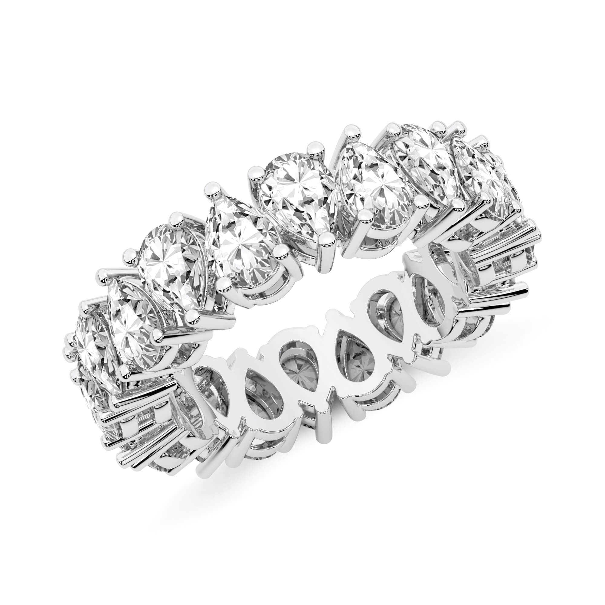 Fable Pear Lab Diamond Eternity Ring (3 Ct. Tw.)