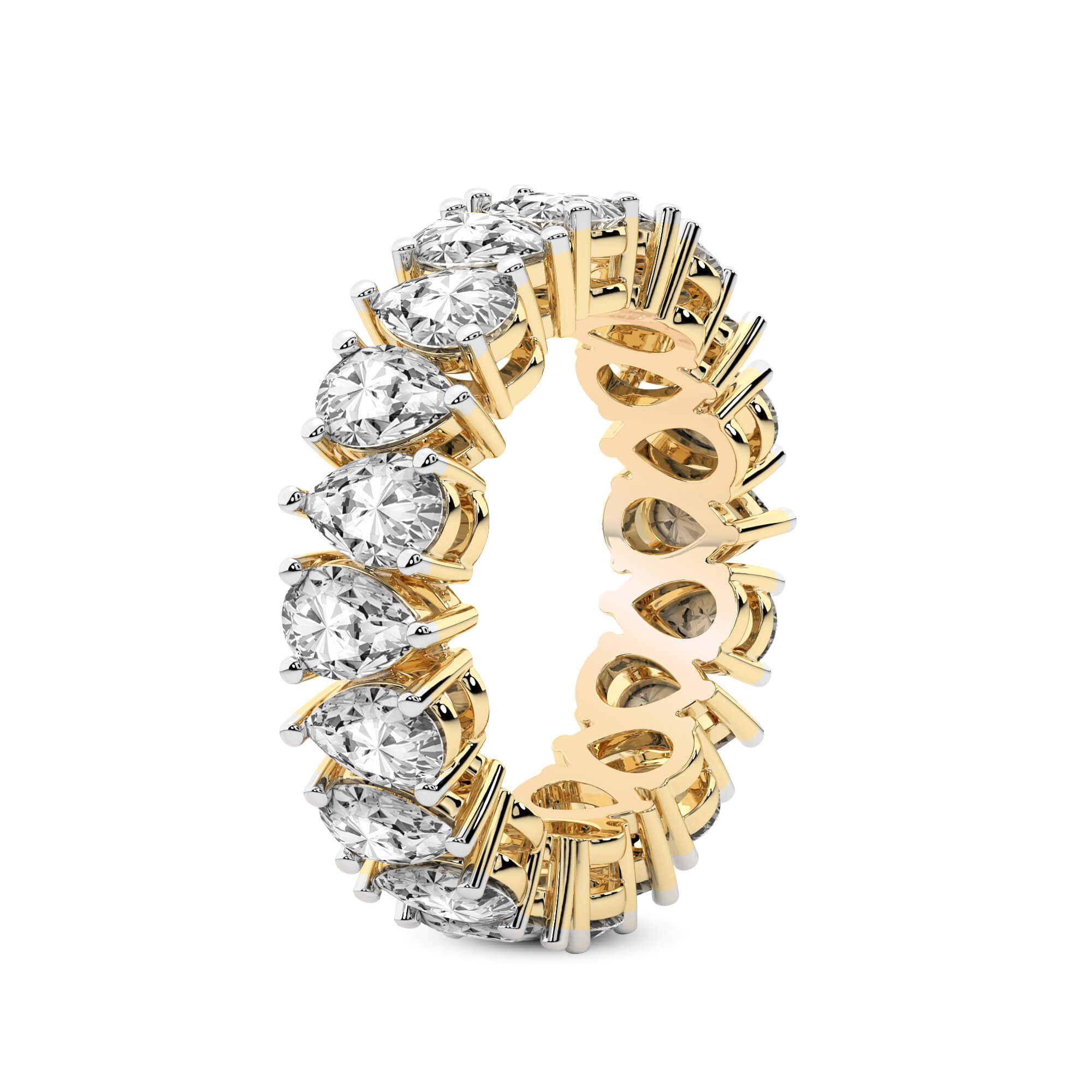 Fable Pear Lab Diamond Eternity Ring (3 Ct. Tw.)
