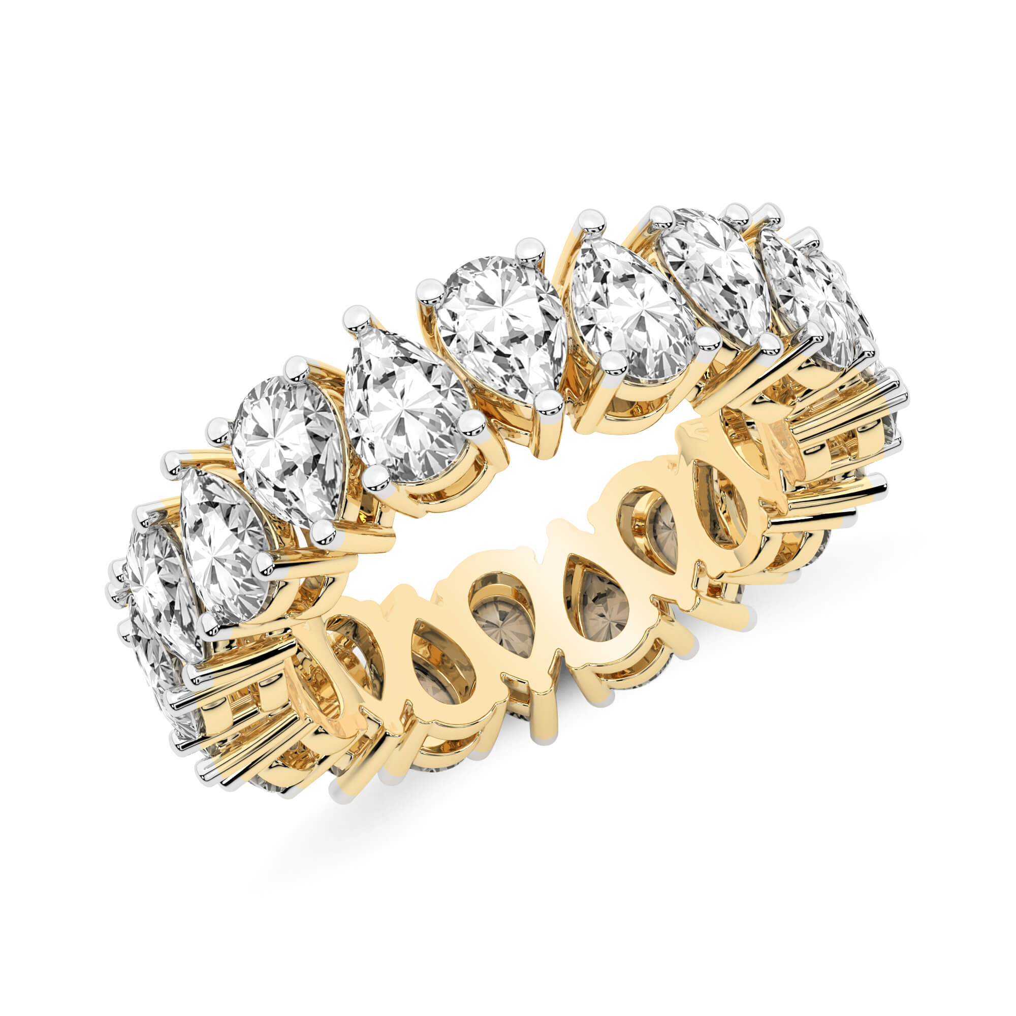 Fable Pear Lab Diamond Eternity Ring (3 Ct. Tw.)