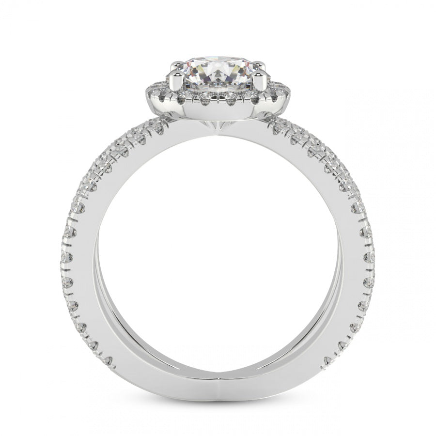 Cushion Cut Dakota Criss Cross Lab Diamond Ring