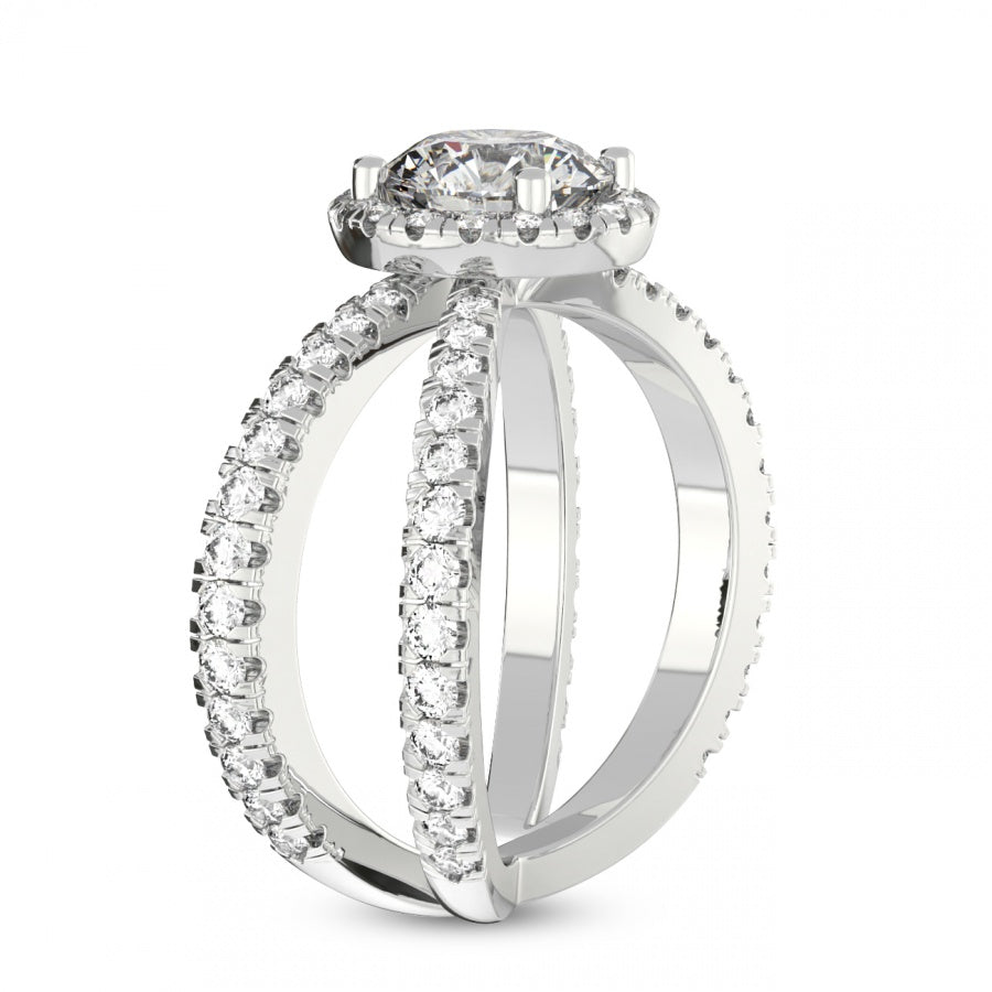 Cushion Cut Dakota Criss Cross Lab Diamond Ring