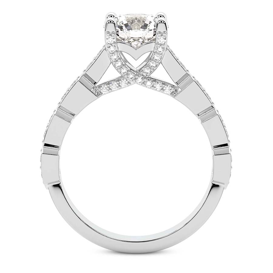 Calista Side Stone Lab Diamond Ring