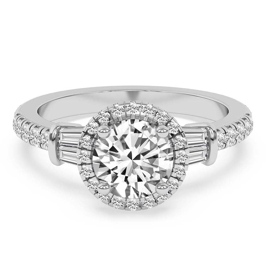 Pre-Designed Liora Cascade Halo Lab Diamond Ring
