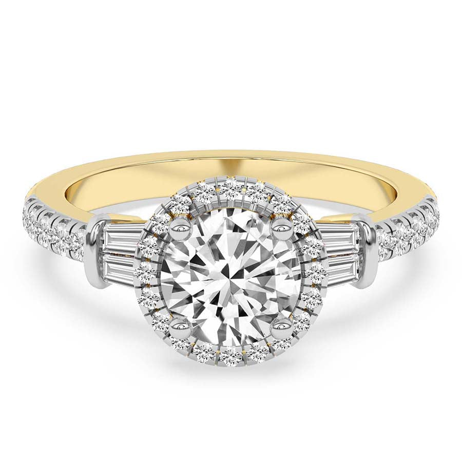 Pre-Designed Liora Cascade Halo Lab Diamond Ring