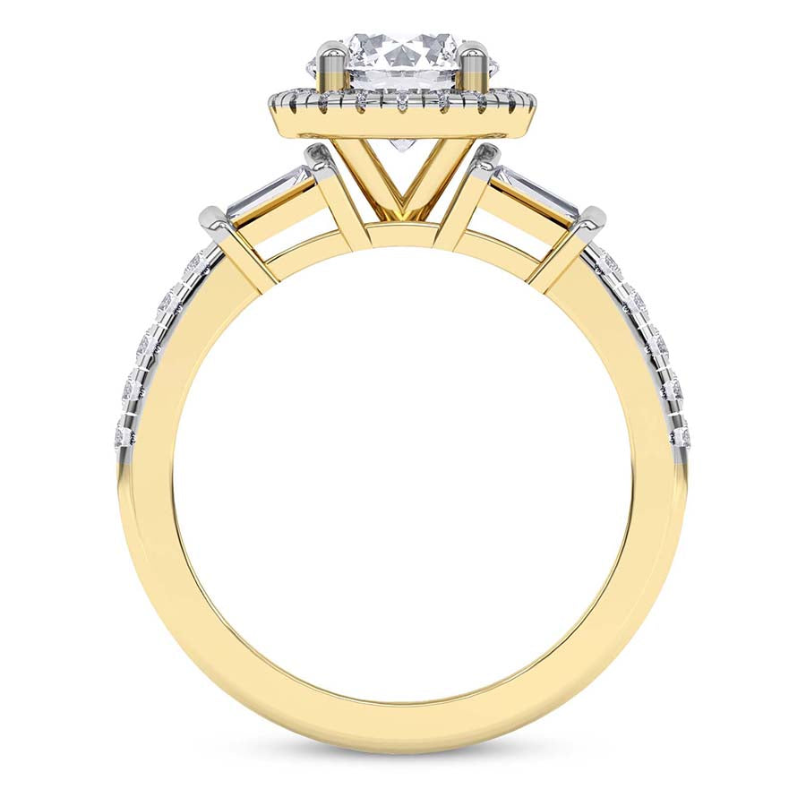 Pre-Designed Liora Cascade Halo Lab Diamond Ring