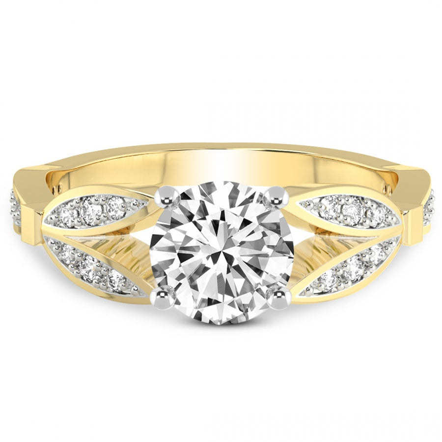 Nova Split Shank Vintage Lab Diamond Ring