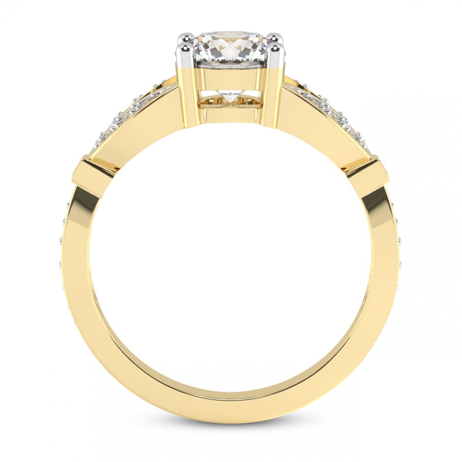 Nova Split Shank Vintage Lab Diamond Ring