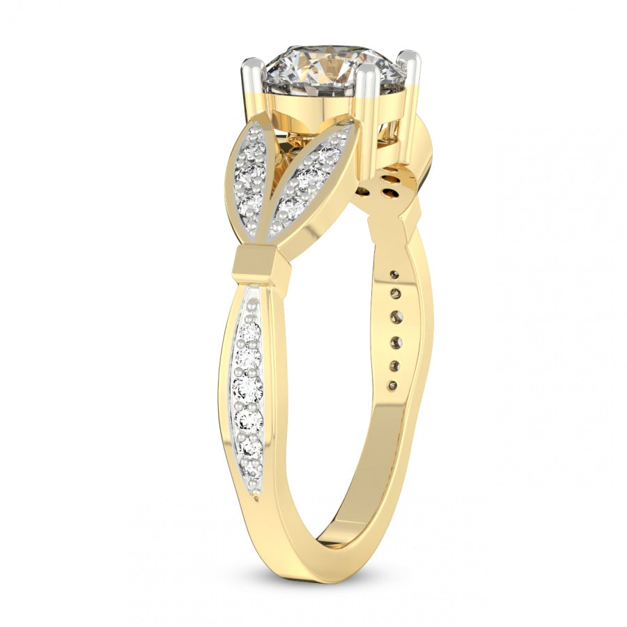 Nova Split Shank Vintage Lab Diamond Ring