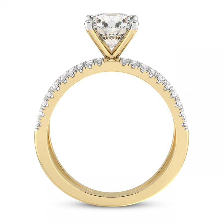 Cushion Cut Dakota Criss Cross Lab Diamond Ring