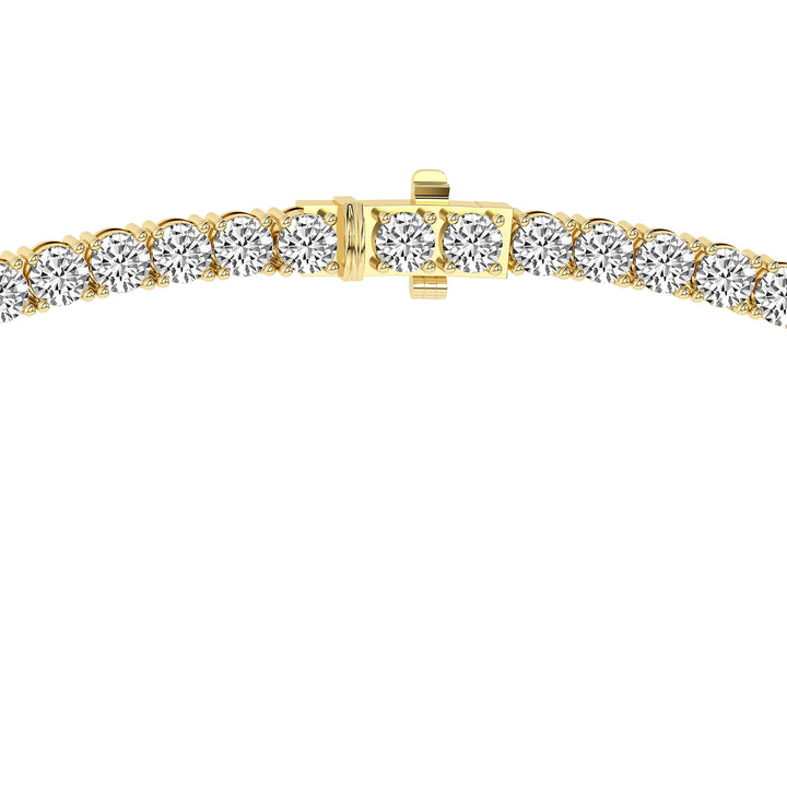 14kt Yellow Gold Naomi Round Lab Diamond Tennis Necklace (7 Ct. Tw.)