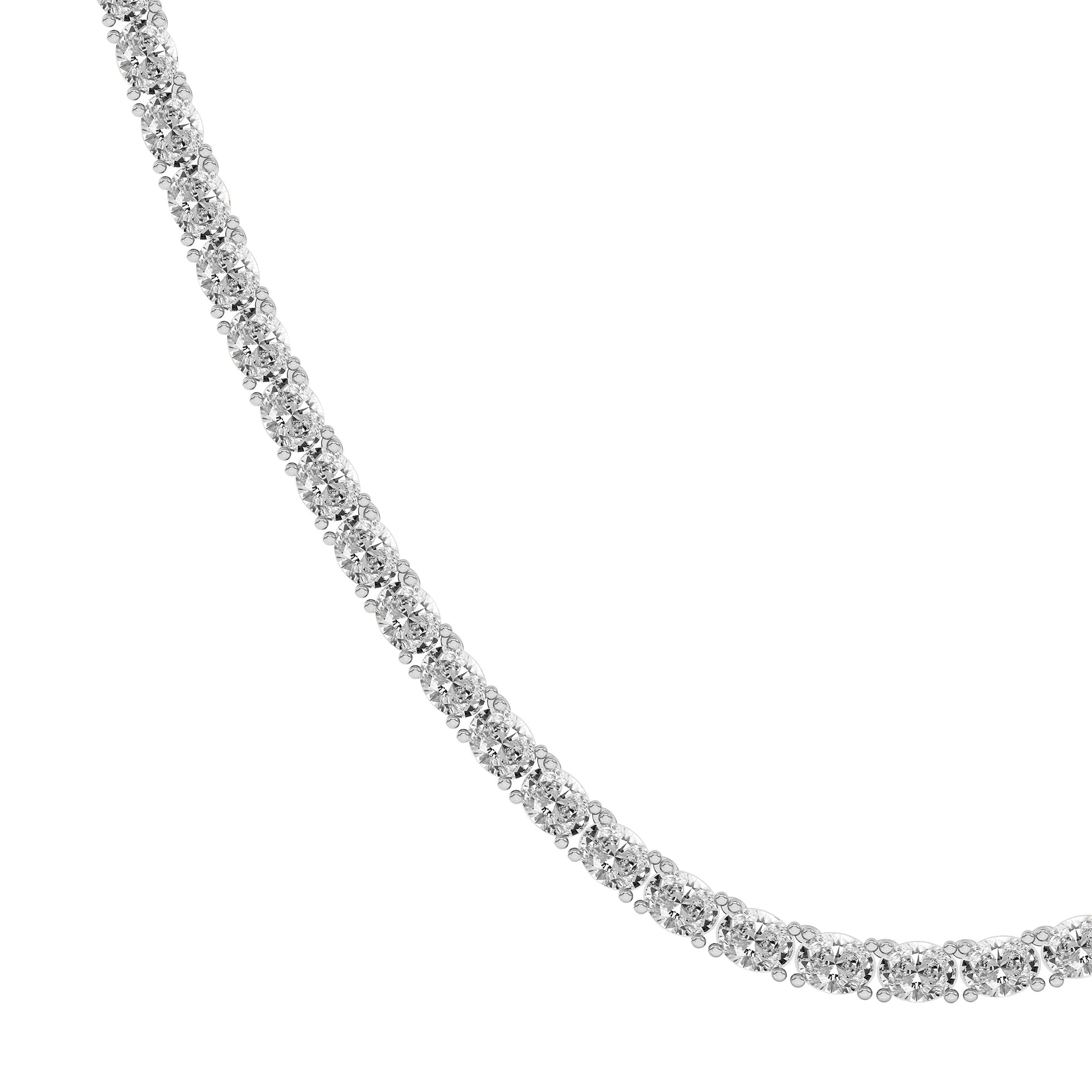 Eden Oval Lab Diamond Tennis Necklace