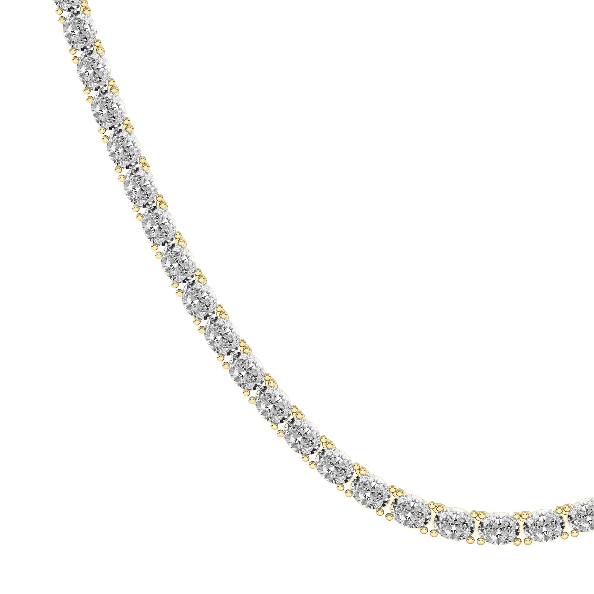 Eden Oval Lab Diamond Tennis Necklace