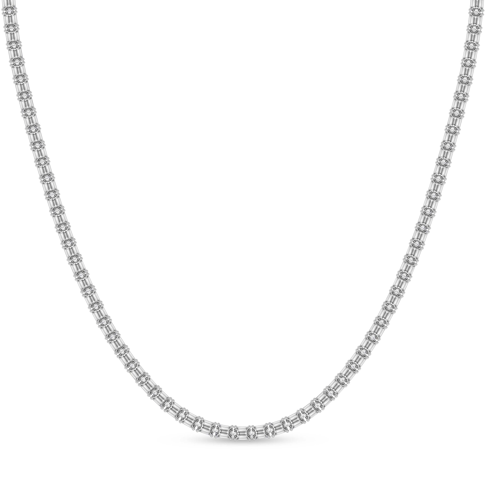 Lorel Emerald Lab Diamond Tennis Necklace
