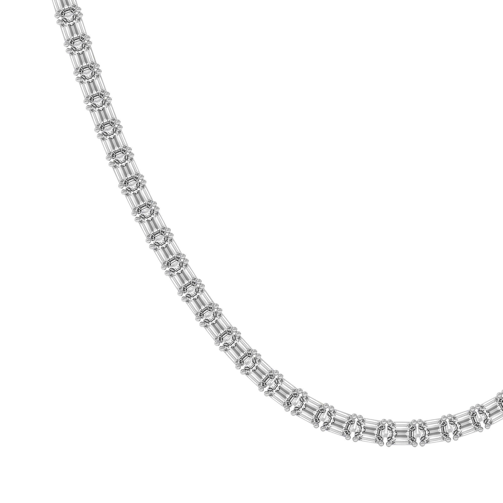 Lorel Emerald Lab Diamond Tennis Necklace