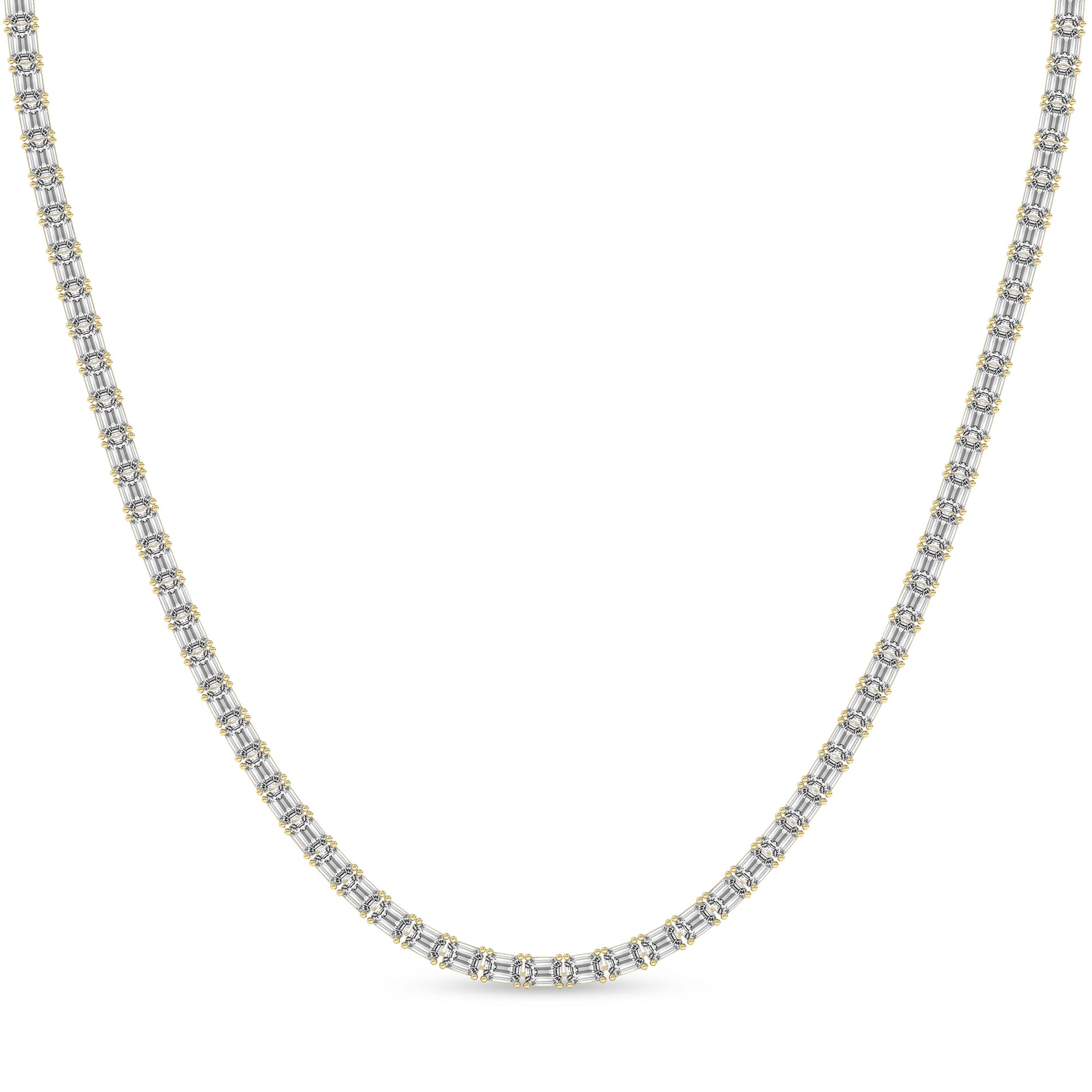 Lorel Emerald Lab Diamond Tennis Necklace