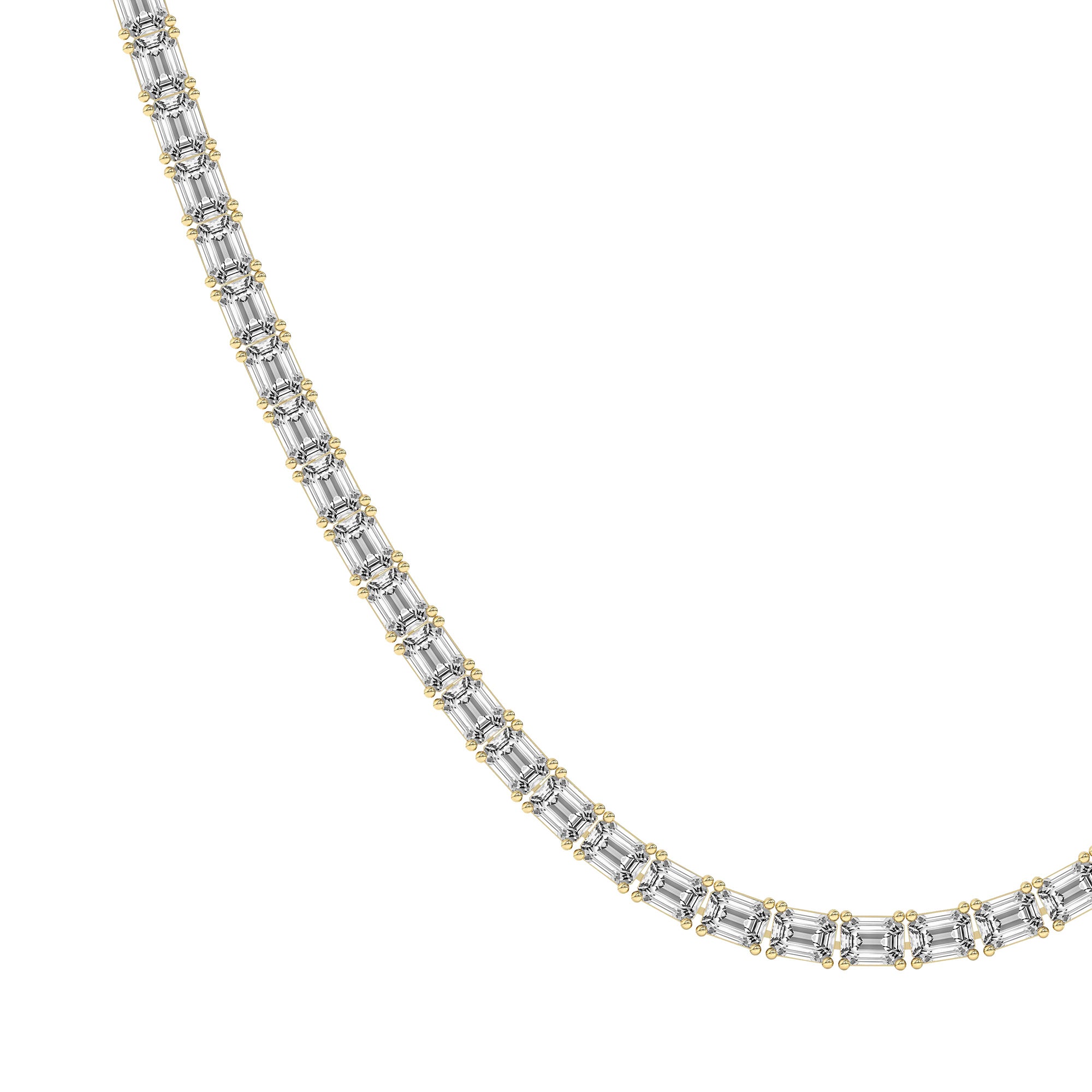 Lorel Emerald Lab Diamond Tennis Necklace
