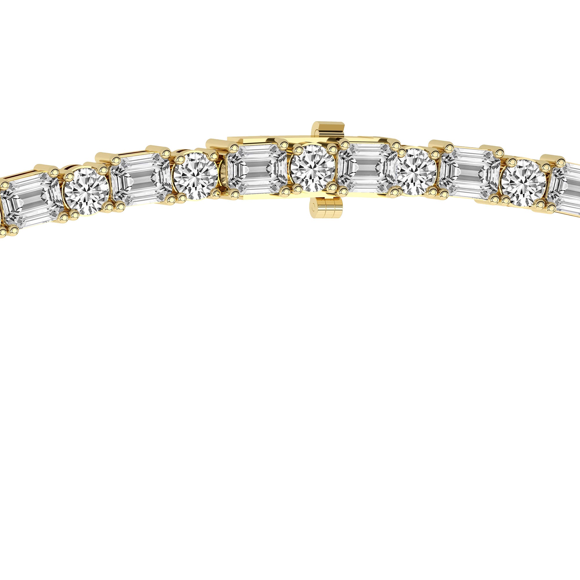 Emerald Elegance Lab Diamond Tennis Necklace