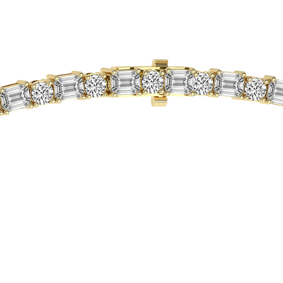 Emerald Elegance Lab Diamond Tennis Necklace