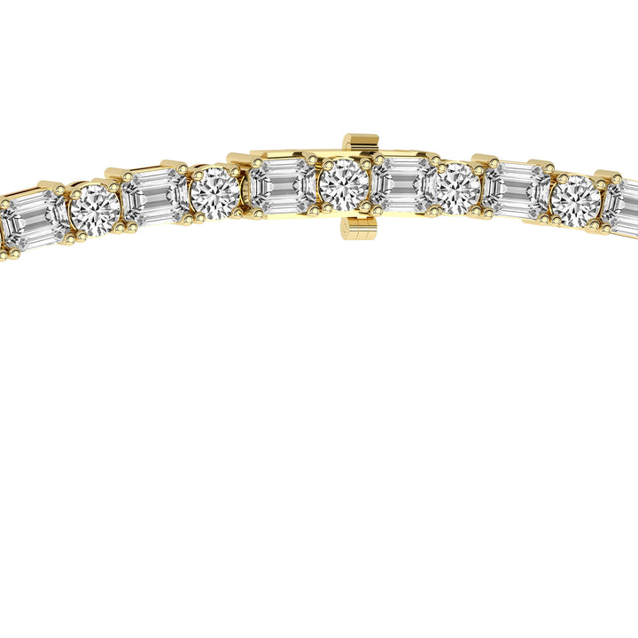 Emerald Elegance Lab Diamond Tennis Necklace