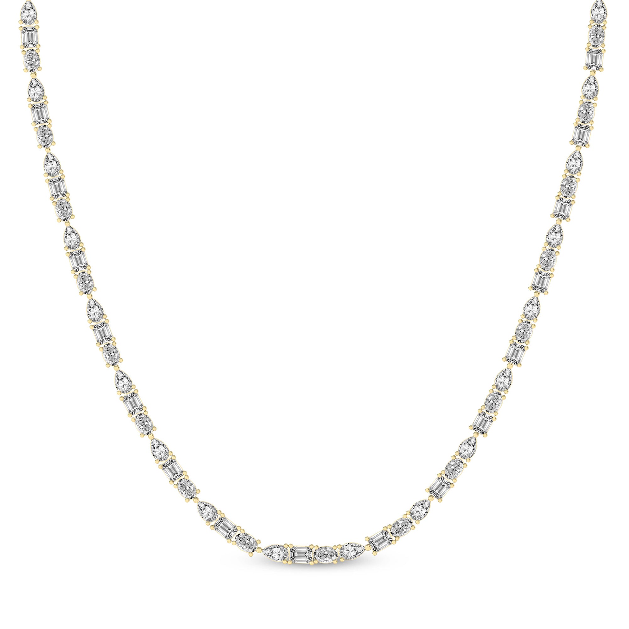 Multi-Shape Lab Diamond Tennis Necklace