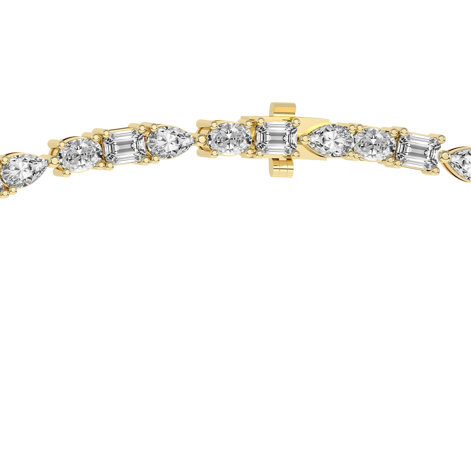 Multi-Shape Lab Diamond Tennis Necklace