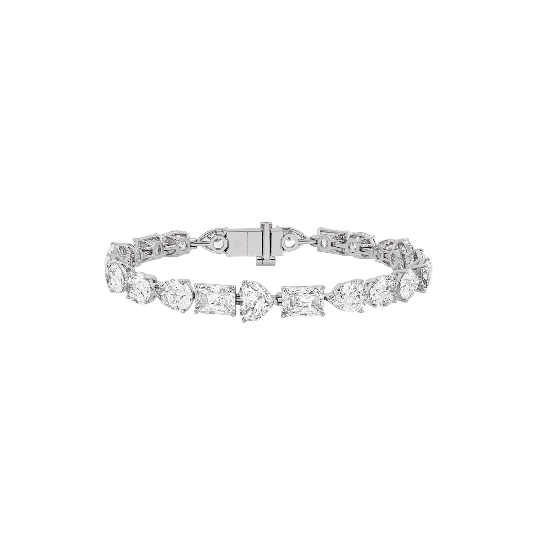 Multi-Shape Fancy Lab Grown Diamond Tennis Bracelet