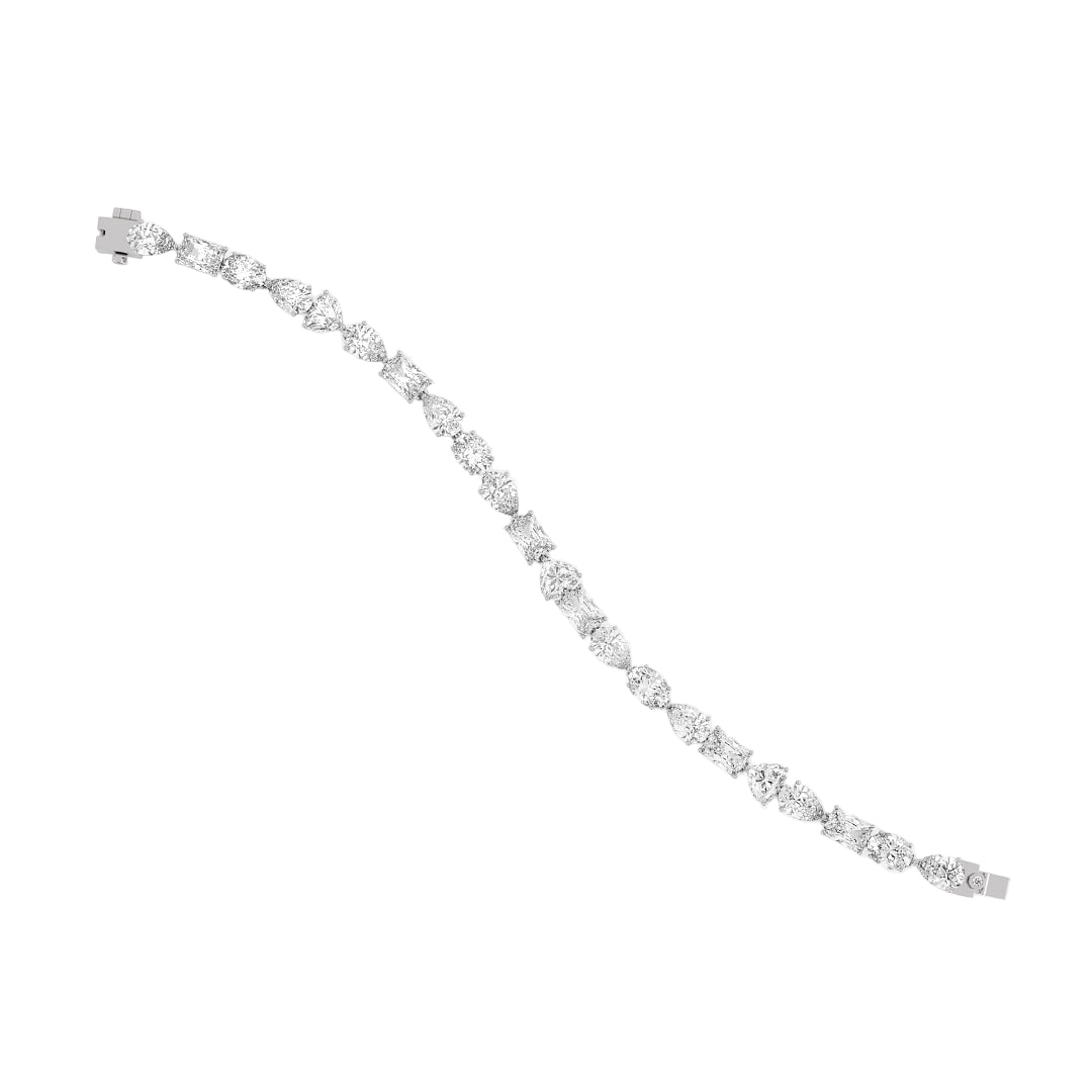 Multi-Shape Fancy Lab Grown Diamond Tennis Bracelet