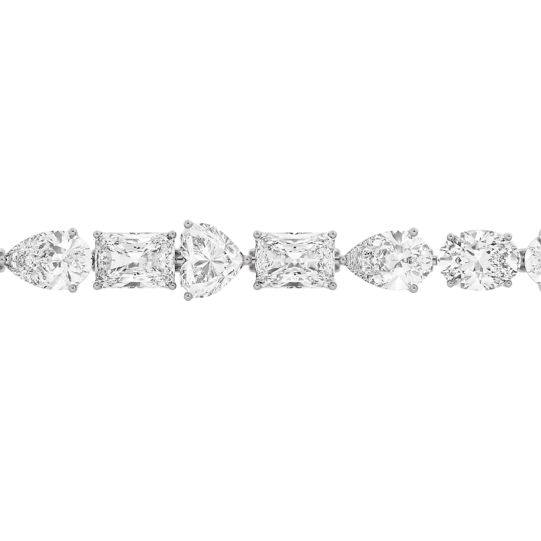 Multi-Shape Fancy Lab Grown Diamond Tennis Bracelet