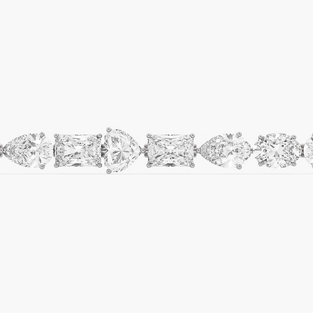 Basilia Marquise and Round Lab Diamond Tennis Bracelet