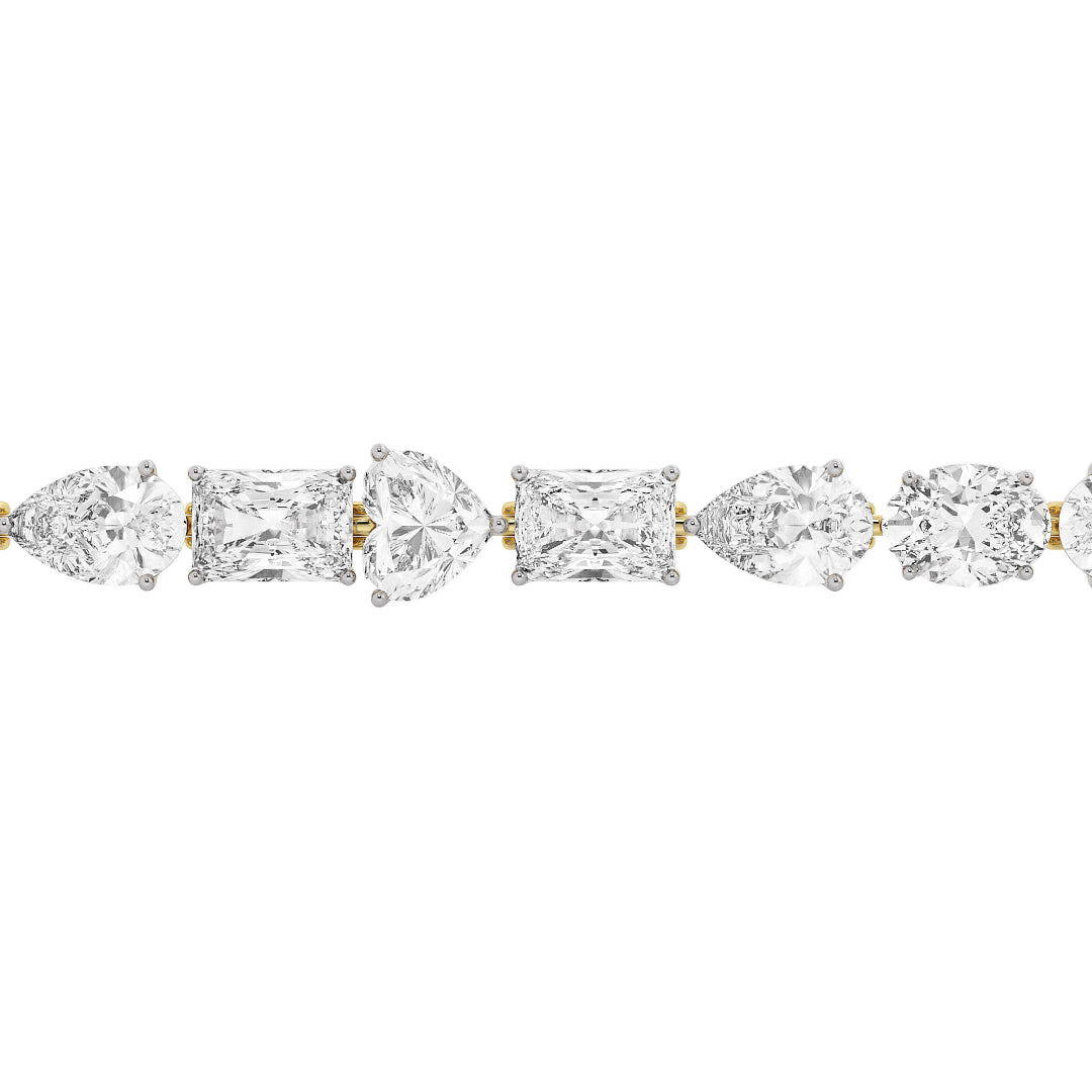 Multi-Shape Fancy Lab Grown Diamond Tennis Bracelet