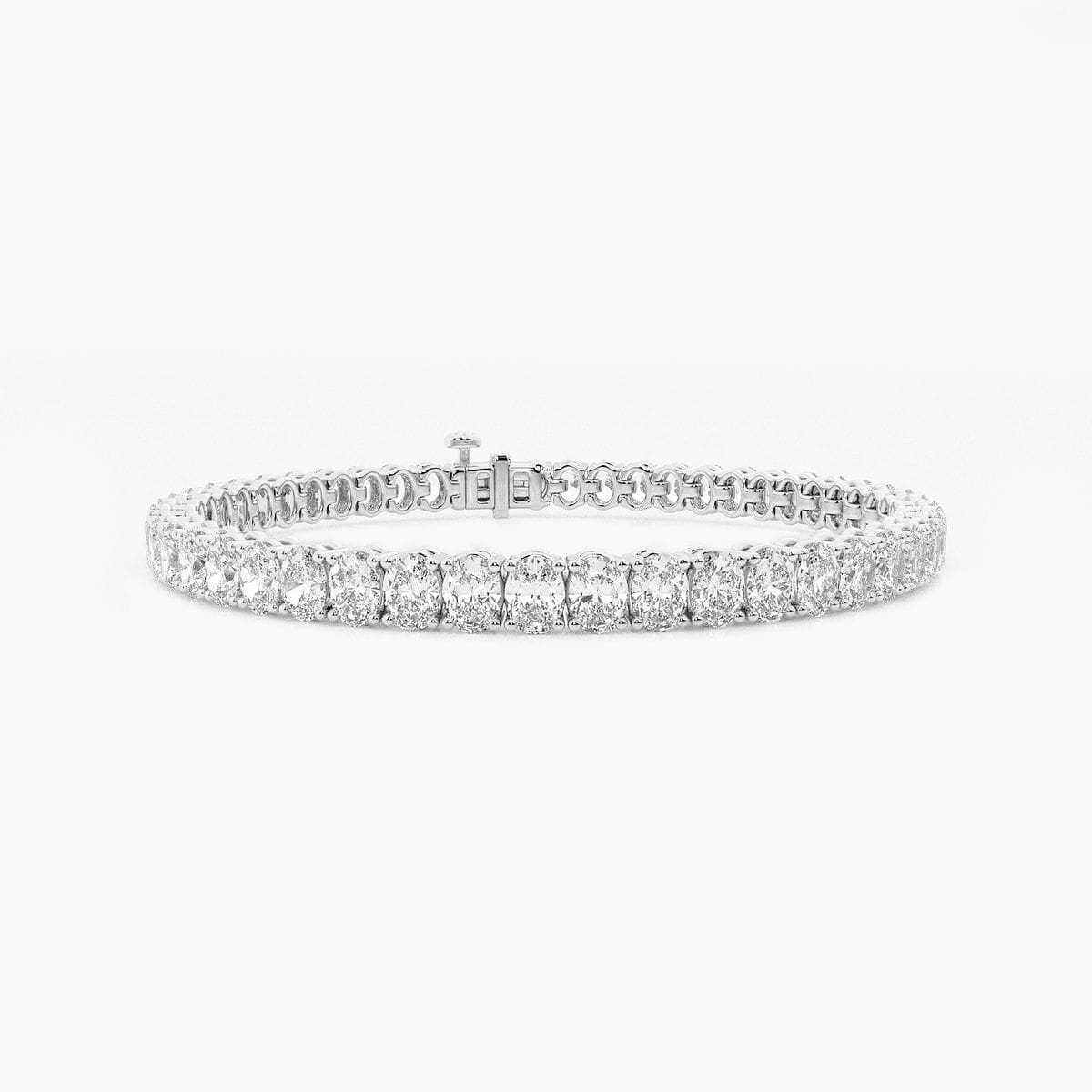 9 ctw Oval Lab Grown Diamond Tennis Bracelet - 7 Inches
