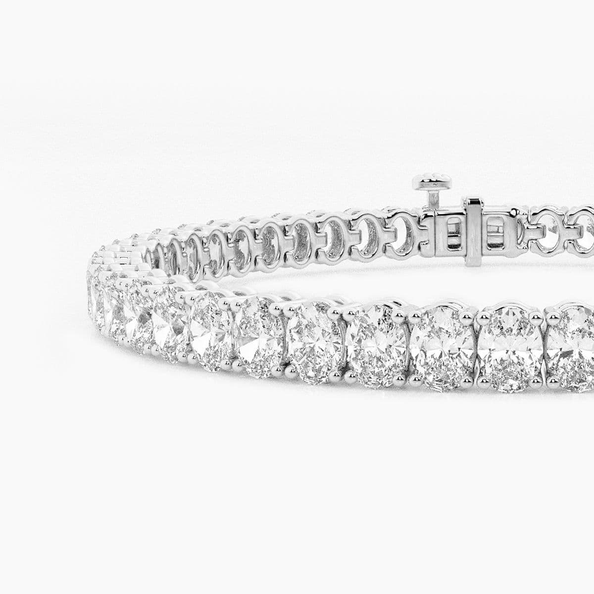 9 ctw Oval Lab Grown Diamond Tennis Bracelet - 7 Inches