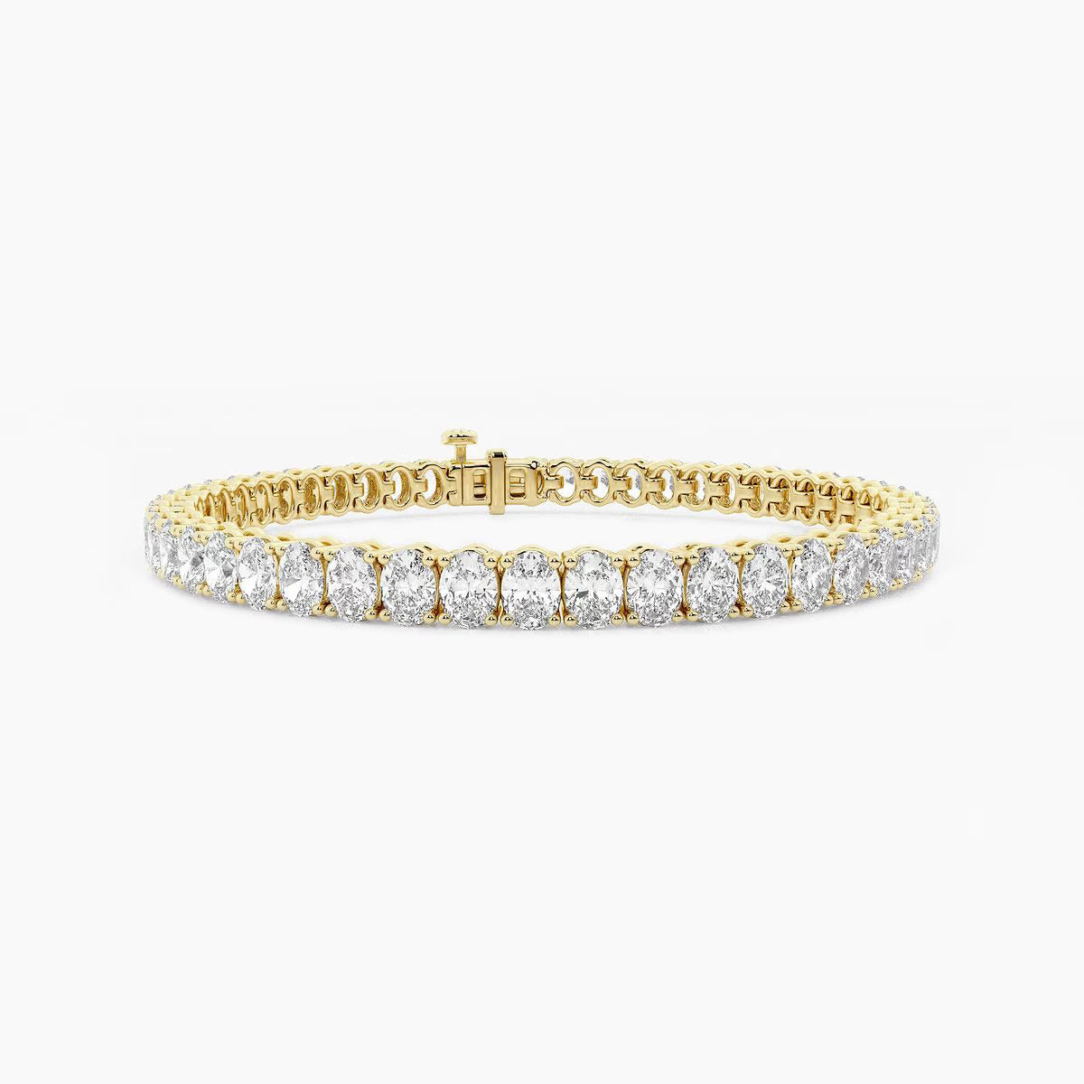 9 ctw Oval Lab Grown Diamond Tennis Bracelet - 7 Inches