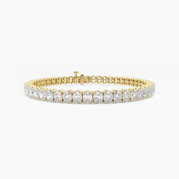 9 ctw Oval Lab Grown Diamond Tennis Bracelet - 7 Inches