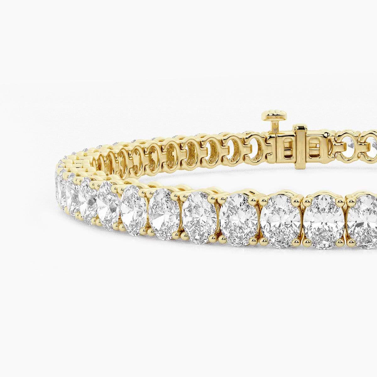 9 ctw Oval Lab Grown Diamond Tennis Bracelet - 7 Inches