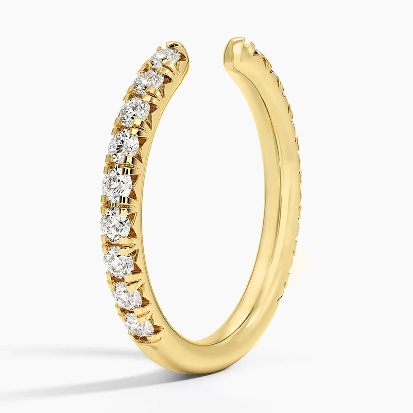 Sienna Three-Quarter Coverage Diamond Open Ring