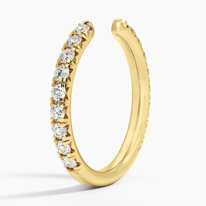 Sienna Three-Quarter Coverage Diamond Open Ring