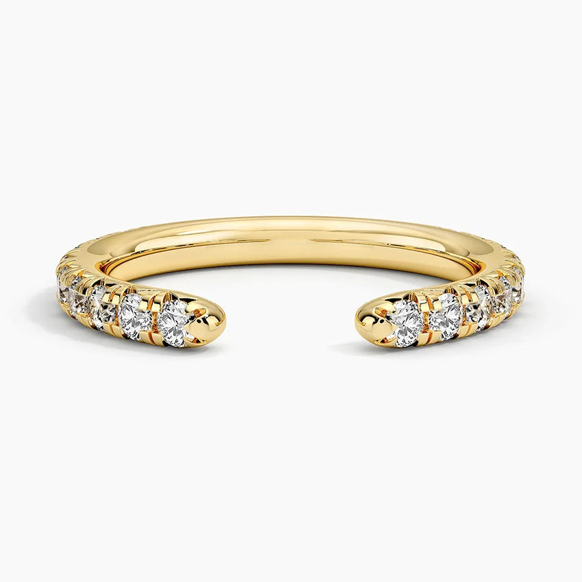 Sienna Three-Quarter Coverage Diamond Open Ring