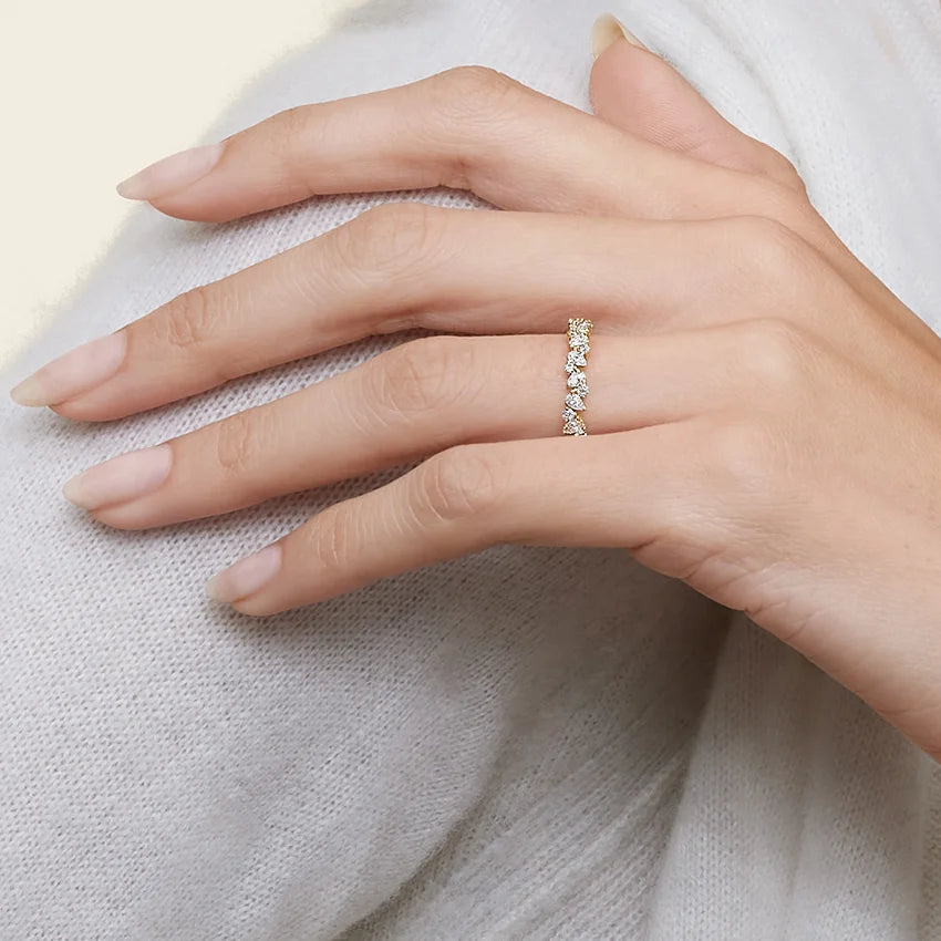 Olivetta Half Coverage Lab Diamond Ring