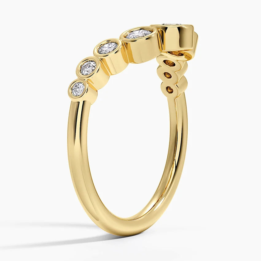 Uma Contour Bezel Diamond Ring