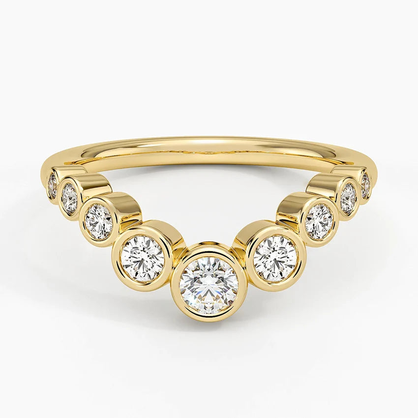 Uma Contour Bezel Diamond Ring