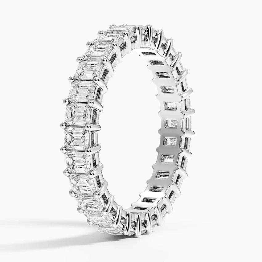 Emerald Eternity Lab Diamond Ring