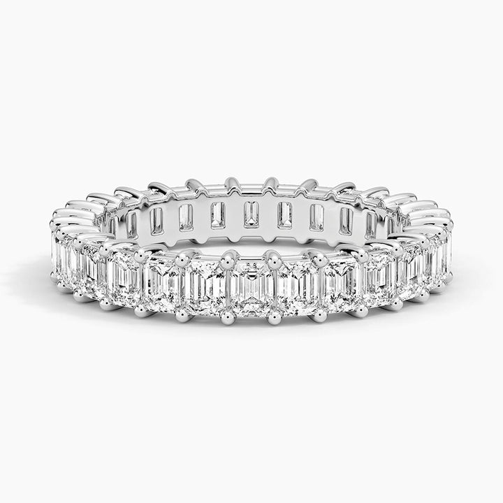 Emerald Eternity Lab Diamond Ring