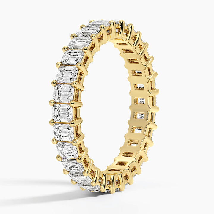 Emerald Eternity Lab Diamond Ring