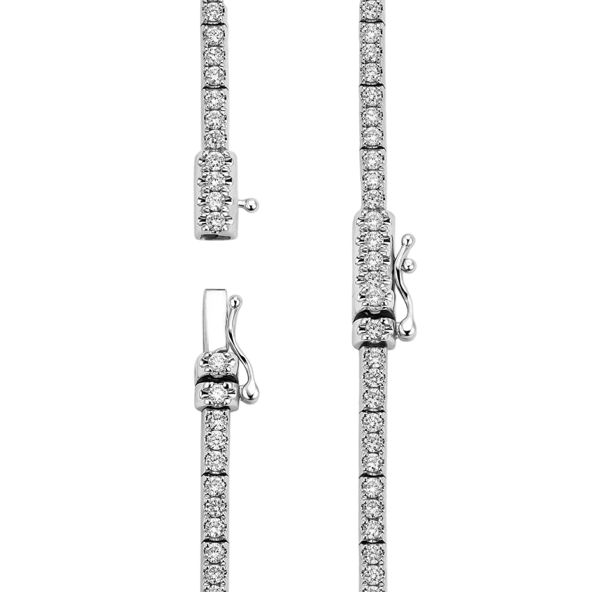 Trilogy  Lab Diamond Tennis Necklace